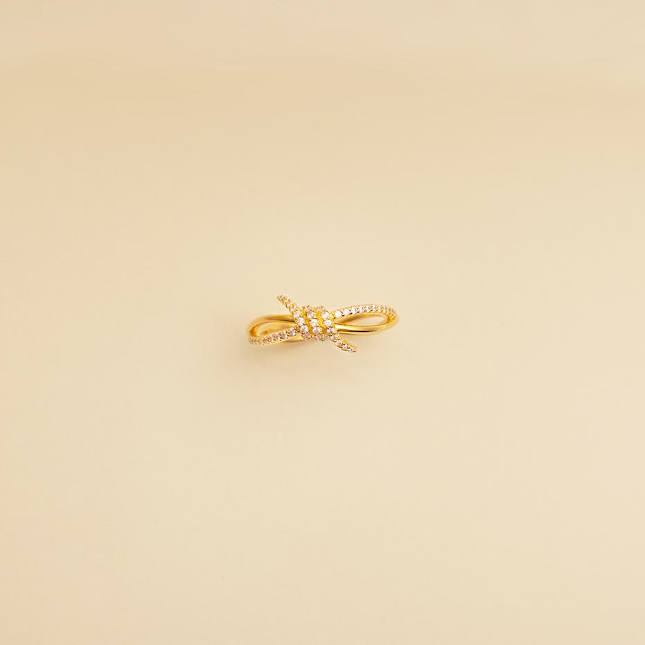 18K Gold-Plated Bow Knot Ring