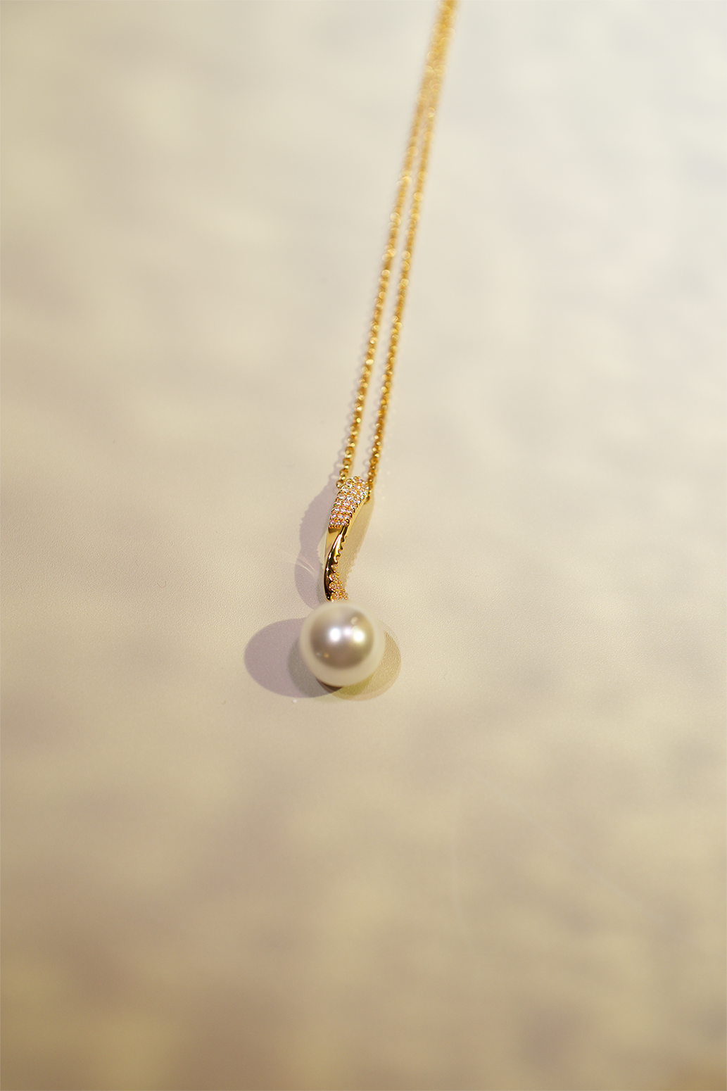 18K Gold-Plated Pearl Drop Pendant Necklace