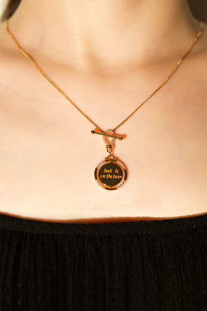 18K Gold-Plated Luck Coin Pendant Necklace