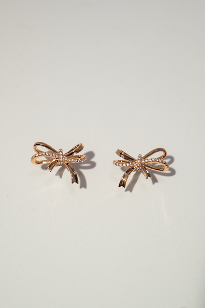 18K Gold-Plated Bow Knot Stud Earrings