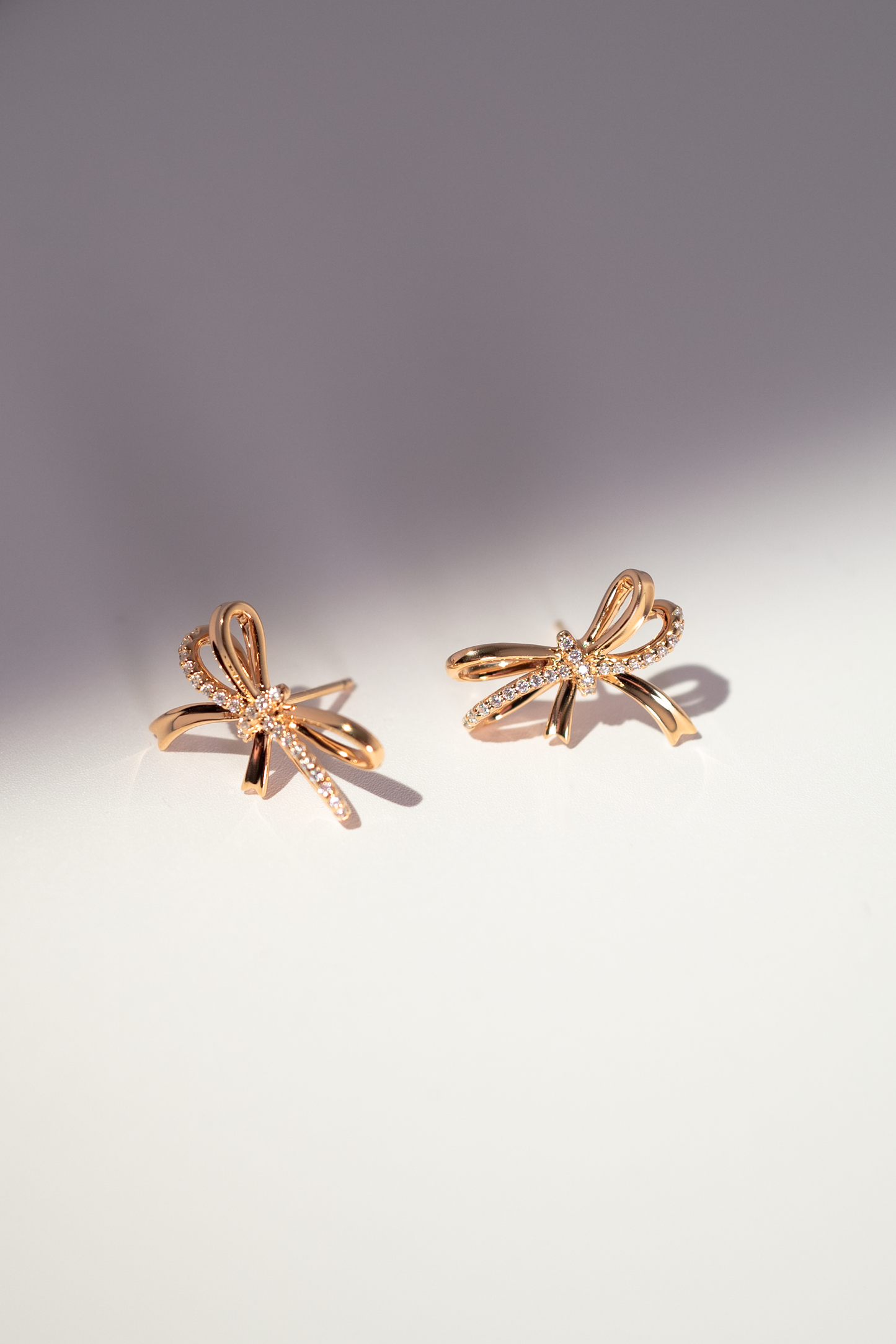 18K Gold-Plated Bow Knot Stud Earrings