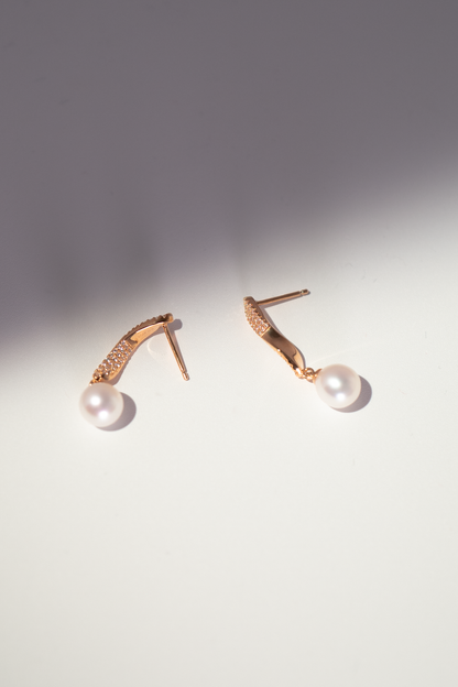 18K Gold-Plated Freshwater Pearl Drop Earrings