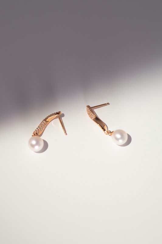 18K Gold-Plated Freshwater Pearl Drop Earrings