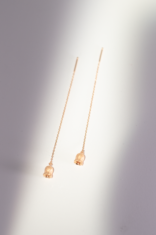 18K Gold-Plated Floral Bud Drop Earrings