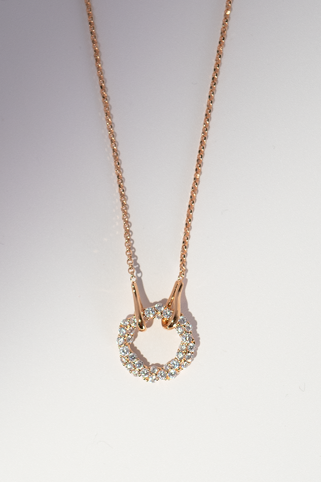 18K Gold-Plated Modern Circle Pendant Necklace