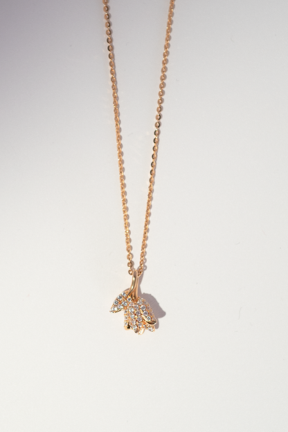 18K Gold-Plated Floral Pendant Necklace